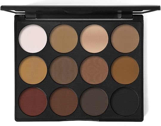 Grigi Premium Eyeshadow Palette with Matte Eye Shadows in Pressed Powder Form 5gr