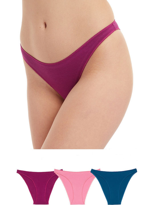 Minerva Miss Βαμβακερά Дамско Слип 3Pack