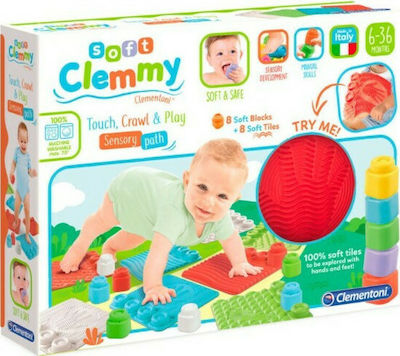 Baby Clementoni Τουβλάκια Touch, Crawl & Play για 6+ Μηνών 16τμχ