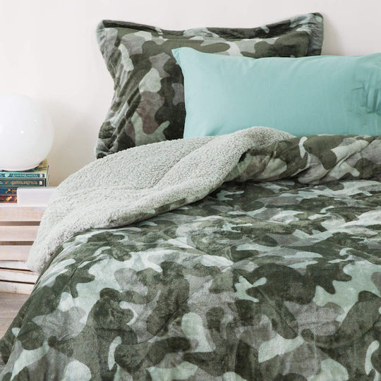 Borea Kids Duvet Cover Single Army Green 160x220cm Borea Kids Duvet Cover Single Army Green 160x220cm