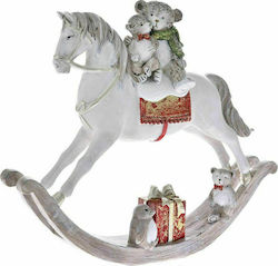 Iliadis Weihnachtsfigur Plastik Pferd Weiß 24x29x6cm