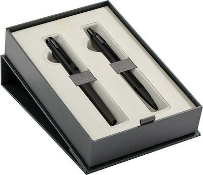 Parker IM Pen Set Ballpoint with Quill (in a paper cassette) Core Metal Black BΤ in a case