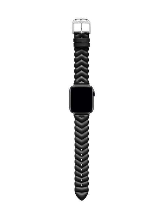 Ted Baker Chevron Λουράκι Δερμάτινο Μαύρο (Apple Watch 38/40/41mm)