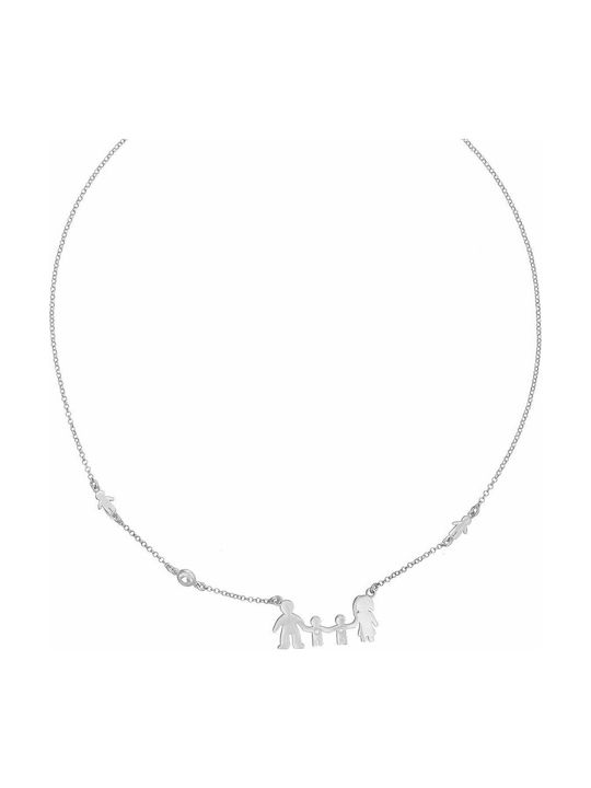 Excite-Fashion Families Necklace Family from Silver with Zircon