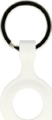 iSelf Key Ring Θήκη Μπρελόκ Σιλικόνης για AirTag σε Λευκό χρώμα