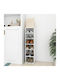 Holz Schuhschrank mit 6 Regalen White L25xW27xH102cm