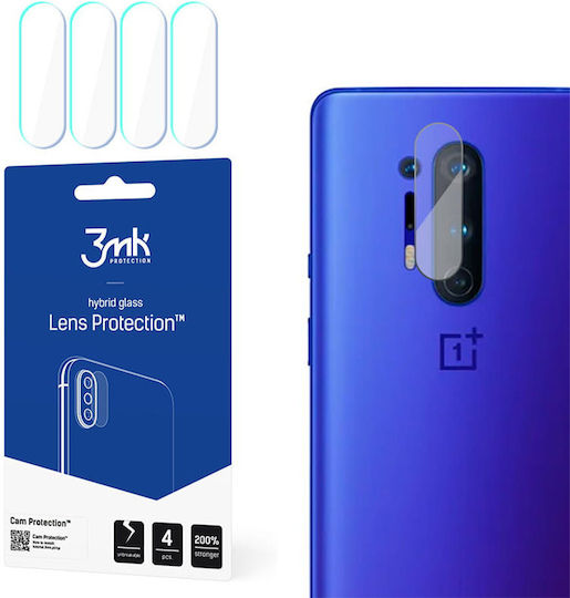 3MK Flexible Glass Film Protector 4Stk Kameraschutz Gehärtetes Glas Transparent für das OnePlus 8 Pro