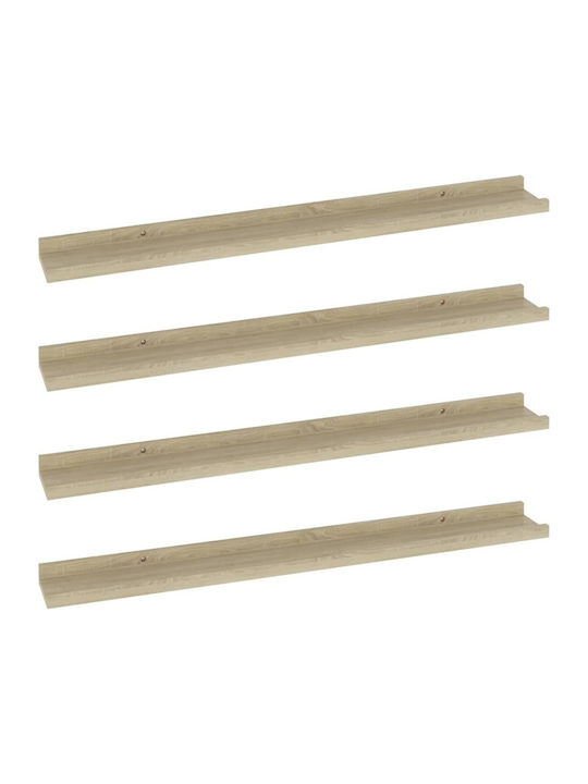 Shelves Wall Sonoma 4pcs 80x9x3cm