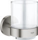 Grohe New Essentials Ποτηροθήκη Επιτοίχια Μεταλλική Ασημί