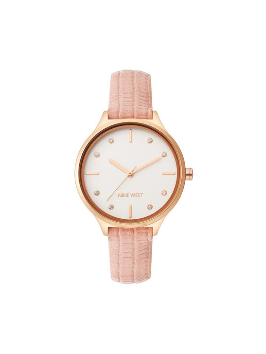 Nine West Watch with Gold Leather Strap
