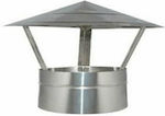 005-100-290 Chimney Crown Inox 80mm Silver