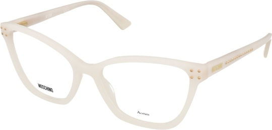 Moschino Weiblich Kunststoff Brillenrahmen Schmetterling Weiß MOS595 5X2