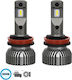 GloboStar Lamps Car H11 Canbus LED 6000K Cold White 9-32V 100W 2pcs