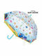 Cerda Kinder Regenschirm Gebogener Handgriff Baby Shark Durchsichtig mit Durchmesser 45cm.