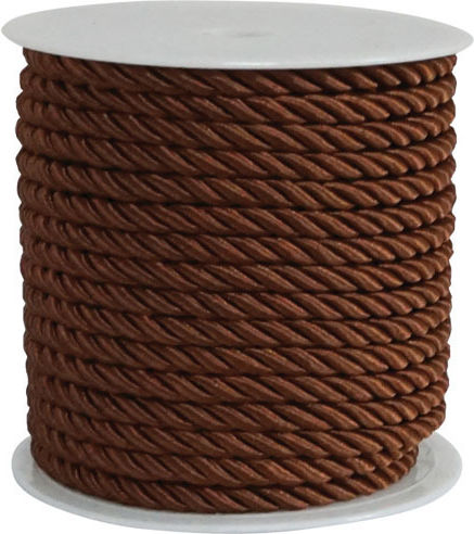 Marhome Laces Satin Round Brown 7mm x 20m Set of 100pcs 11-00-50128