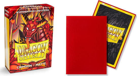 Dragon Shield Dragon Shield Small Card Sleeves Japanese Size 60τμχ Crimson 11121