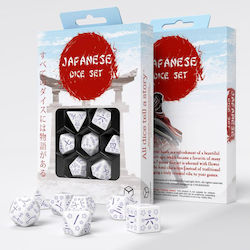 Q Workshop Japanese Dice Set Blue Star Lotus Za...