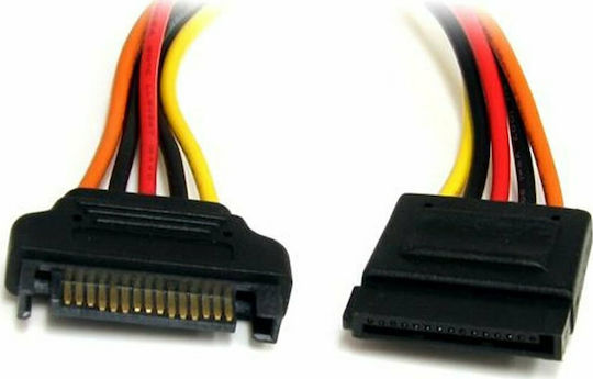 StarTech 15-Pin Sata - 15-Pin Sata Cable 0.3m Πολύχρωμο SATAPOWEXT12