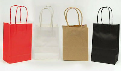 Τσάντα Στριφτό Χεράκι Paper Bag for Gift Brown 13x8x21cm.