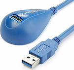 StarTech 1.5m USB 3.0 Cable A-Male to A-Female Blue (USB3SEXT5DSK)