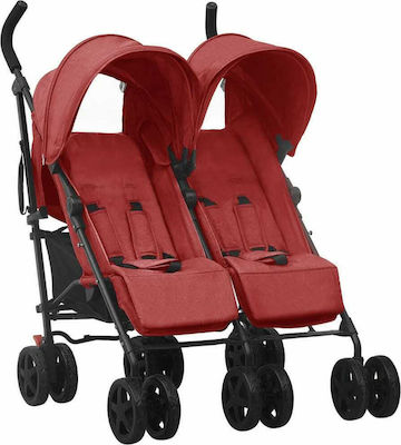 vidaXL Regenschirm Kinderwagen Geeignet ab 6+ Monaten Rot 14.4kg