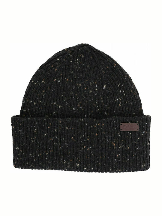 Barbour Lowrfell Donegal Ribbed Beanie Cap Black