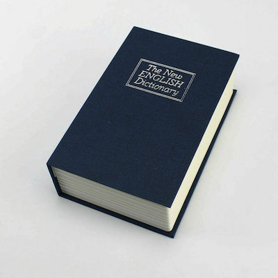 Βιβλίο Χρηματοκιβώτιο Με Κλειδαριά The New English Dictionary Μπλε 24x15.5x5.5cm