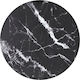 vidaXL Round Table Surface made of Glass Black 30x30cm 322261 1pcs