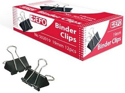 Metallic Clips 502025 25mm Black 12pcs