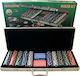 Platinum Games Set von 500 nummerierten Pokerchips 11.5gr in Koffer mit 5 Kartenspielen