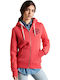 Pride In Craft Women's Sweatshirt Jacket Hooded Red