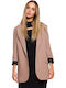 MOE M612 Long Women's Blazer Beige MOE612