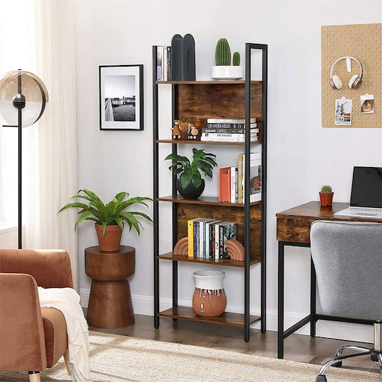 Leobert Brown Bookcase 62x24x165cm
