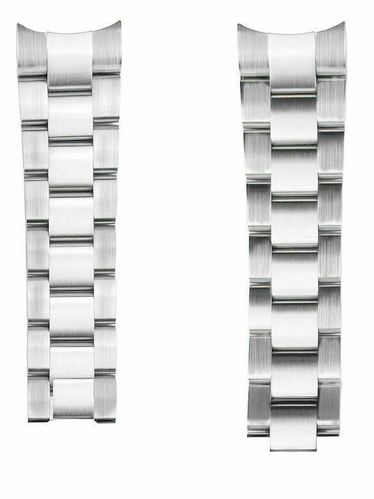 Bobroff Μεταλλικό Μπρασελέ Ασημί 20mm
