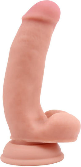 Chisa Novelties Pure Naturally Pornographer Liquid Silicone Dual-Density Realistic Dildo Ρεαλιστικό Dildo με Όρχεις και Βεντούζα Flesh 18cm