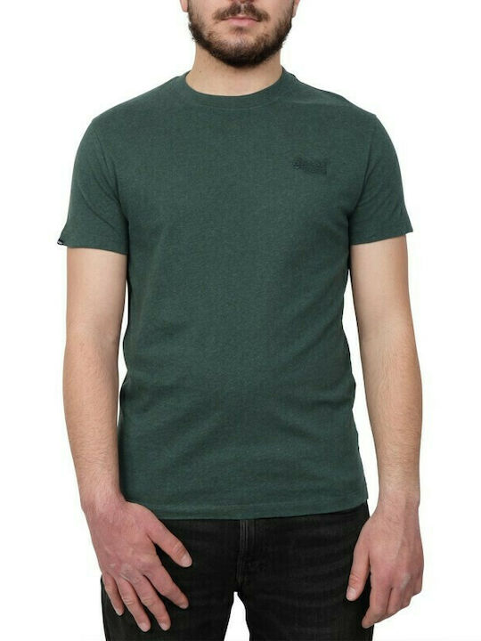 Superdry Vintage Ανδρικό T-shirt Green Marl Μον...