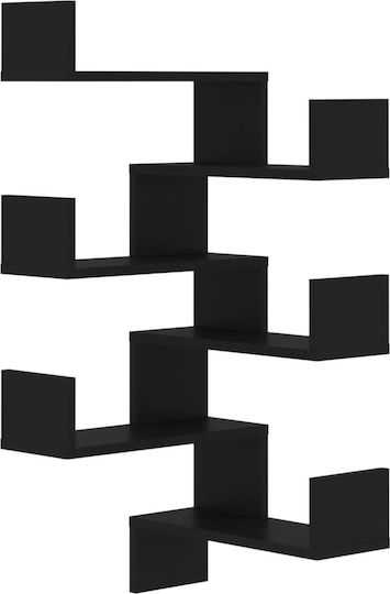 Ъглови Поставки Стенен Черно 2бр 40x40x50см.