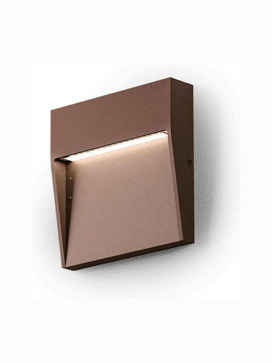 Gea Luce Επιτοίχια Εξωτερική Πλαφονιέρα LED IP65 με Φυσικό Λευκό Φως
