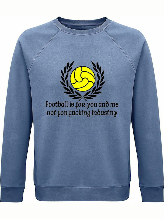 Sweatshirt Unisex, Bio "Gegen modernen Fottball", Blau