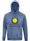 Hoodie Unisex, Organic "Against Modern Fottball", Blue