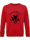 Sweatshirt Unisex, Organic " The Asshole ", Red