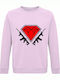 Sweatshirt Unisex, Organic " Diamond Guns ", Creamy Pink