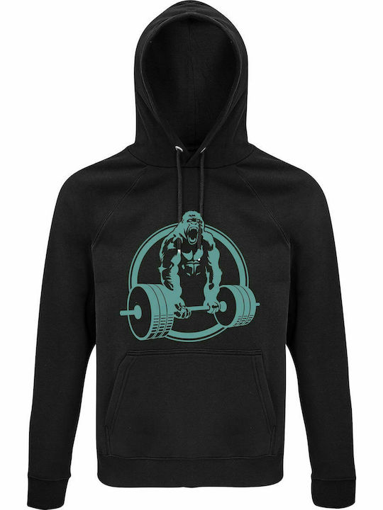 Hoodie Unisex, Organic " Beast Mode ", Black