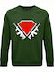 Sweatshirt Unisex, Organic " Diamond Guns ", Dark green