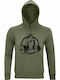 Hoodie Unisex, Organic " Beast Mode ", Khaki