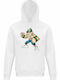 Hoodie Unisex, Organic " John Cena ", White