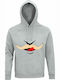 Unisex Hoodie, Organic " Kinky Lover ", Grey melange