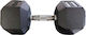Luxury Fitness Hexagon Rubber Dumbbell Hexagon Rubber Dumbbell 1 x 10kg