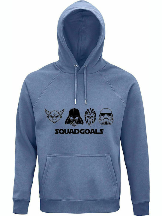 Hoodie Unisex, Organic " Squad Goals, Star Wars ", Blue