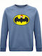 Sweatshirt Unisex, Organic " Batman loves Christmas ", Blue